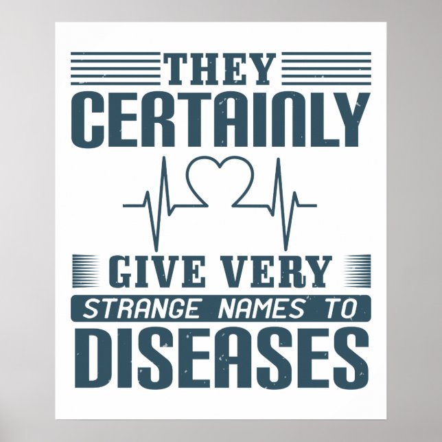 Medicine - Strange Names Of Diseases Poster (Front)