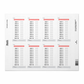 Medicine Tracker Labels