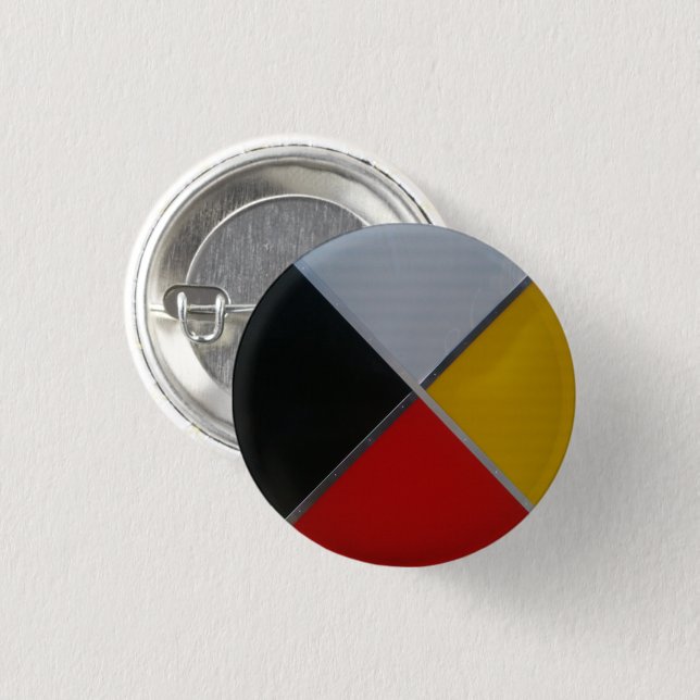 Medicine Wheel 1inch Round Button (Front & Back)