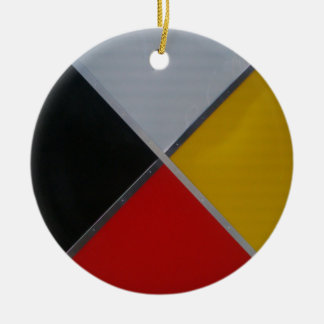 Medicine Wheel Ceramic Round Ornament