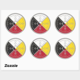 Medicine Wheel Classic Round Sticker