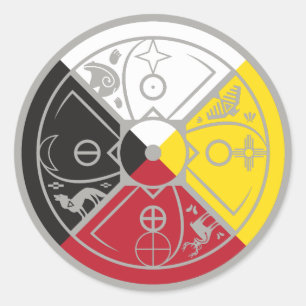 Medicine Wheel Classic Round Sticker