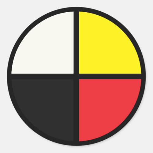 Medicine Wheel Classic Round Sticker