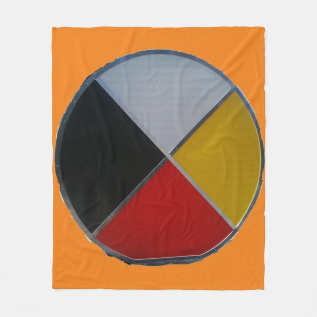 Medicine Wheel Fleece Blanket (Front)