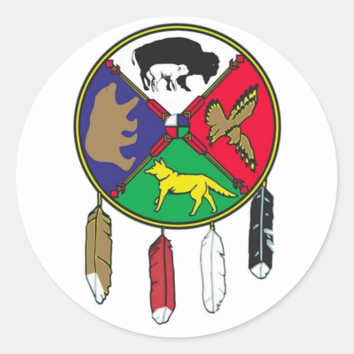 Medicine Wheel WBW Classic Round Sticker