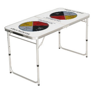 Medicine Wheel Words Pong Table