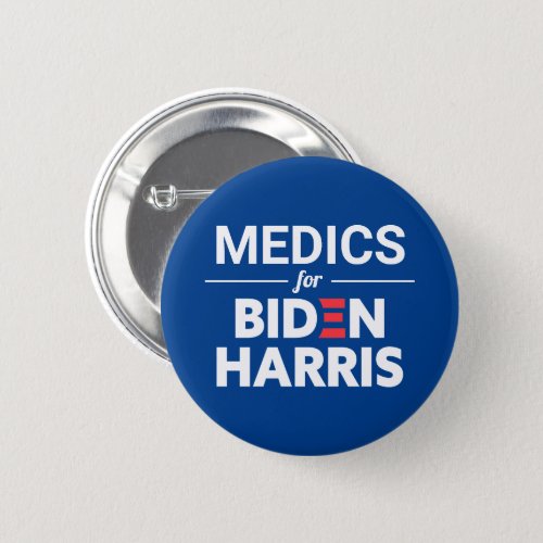 Medics for Biden Harris Custom Text Blue Button