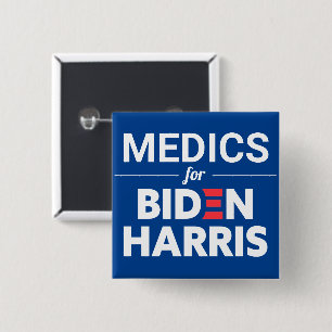 Medics for Biden Harris Custom Text Blue Button