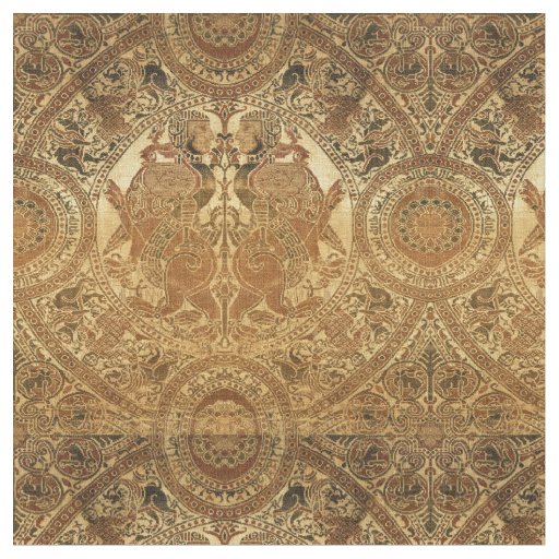 Medieval 12th Century Lions & Harpies Pattern Fabric