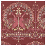 Medieval 12th Century Peacock Pattern Fabric