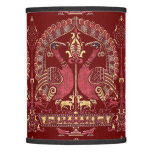 Medieval 12th Century Peacock Pattern Lamp Shade
