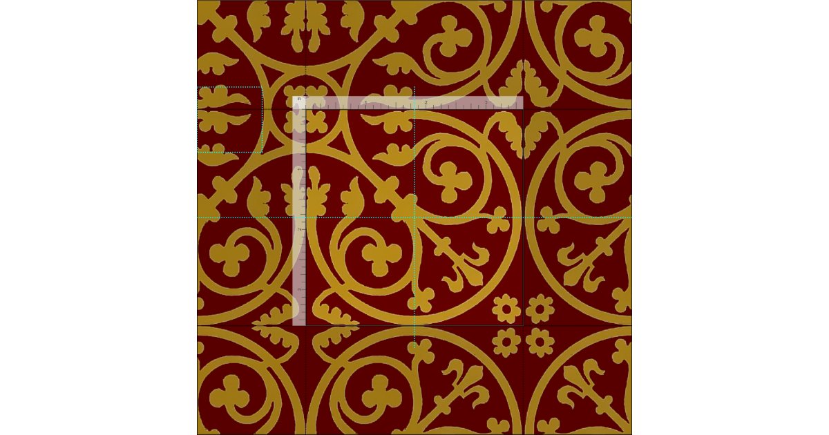 Medieval 13th Century Pattern Fabric | Zazzle