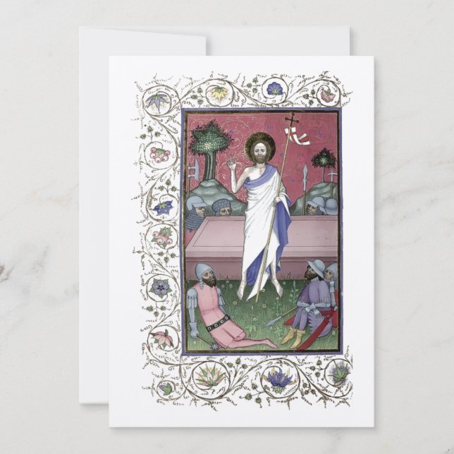 Medieval 1439 Resurrection of Christ Easter Holiday Card (Front)