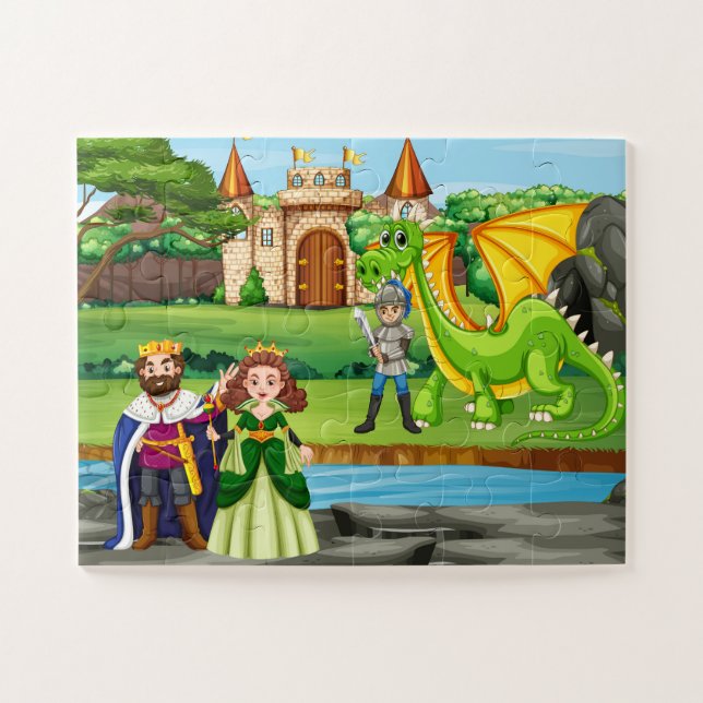 Medieval Adventure: Knights and Dragons Jigsaw Puzzle (Horizontal)