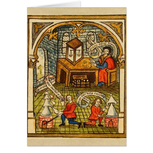 Medieval Alchemy Lab Card