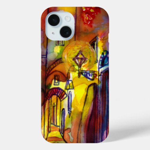 MEDIEVAL ALLEY BY NIGHT IN FLORENCE  iPhone 15 CASE