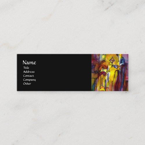 MEDIEVAL ALLEY BY NIGHT IN FLORENCE MINI BUSINESS CARD