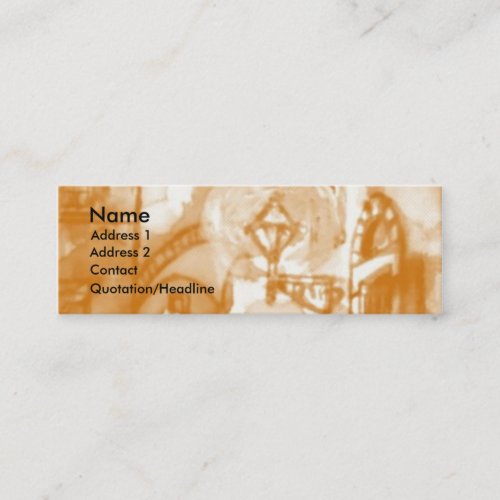 MEDIEVAL ALLEY BY NIGHT IN FLORENCE MINI BUSINESS CARD