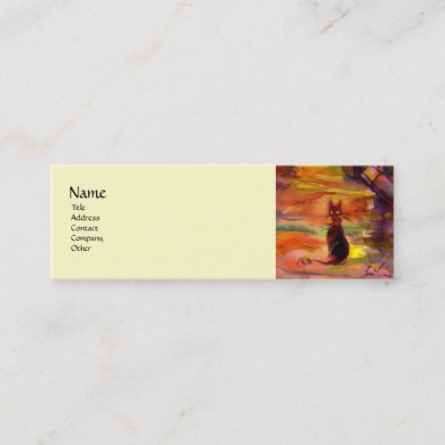 MEDIEVAL ALLEY BY NIGHT IN FLORENCE MINI BUSINESS CARD