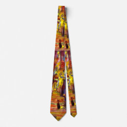 Medieval alley by night in Florence Tie