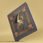 Medieval Ancient Rustic Dragon Gold Jeweled 3 Ring Binder<br><div class="desc">This design was created though digital art. It may be personalized in the area provide or customizing by choosing the click to customize further option and changing the name, initials or words. You may also change the text color and style or delete the text for an image only design. Contact...</div>