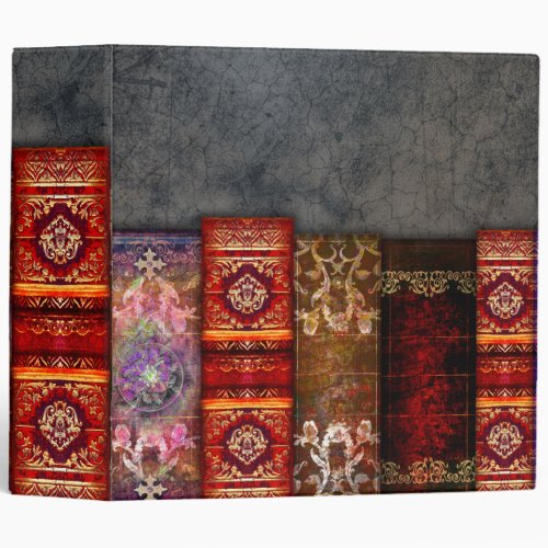 Medieval Ancient Tome Book Shelf 3 Ring Binder