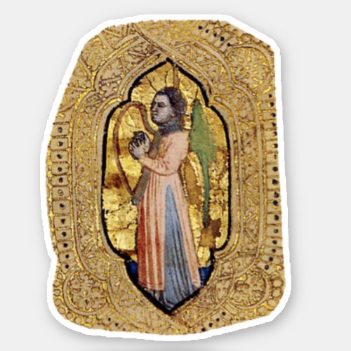Medieval Angel Golden Italian Renaissance Art Sticker
