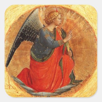 Medieval Angel Stickers by saintlyimages at Zazzle