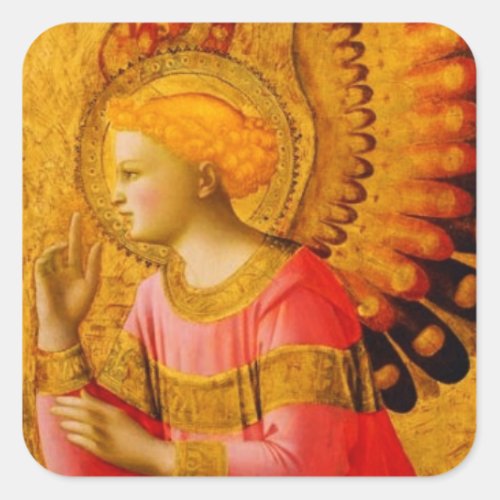 Medieval Angel Stickers for Sealing Envelopes