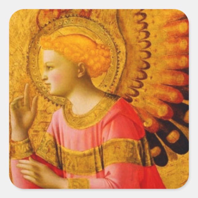 Medieval Angel Stickers for Sealing Envelopes (Front)