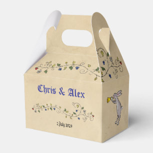 Medieval animals wedding favor box