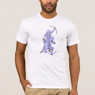 Medieval Archer and Crossbowman - Blue T-Shirt