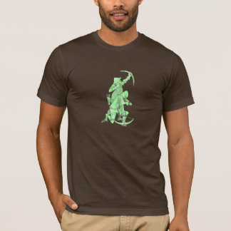 Medieval Archer and Crossbowman - Green T-Shirt
