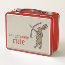 Medieval Archer Rabbit Metal Lunchbox