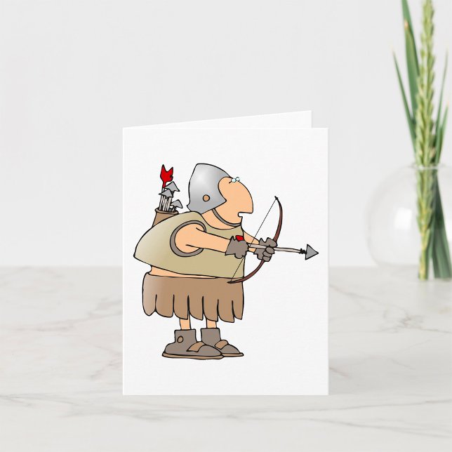 Medieval Archer Warrior Funny Knight with Bow Card (Creator Uploaded)