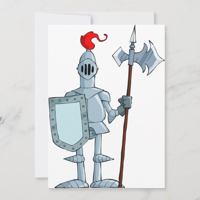 Medieval Armor Knight Character Invitation (Front)
