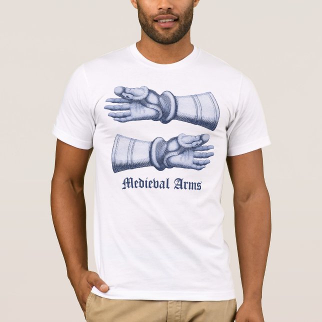 Medieval Arms & Armor  - Hands in Gauntlets T-Shirt (Front)