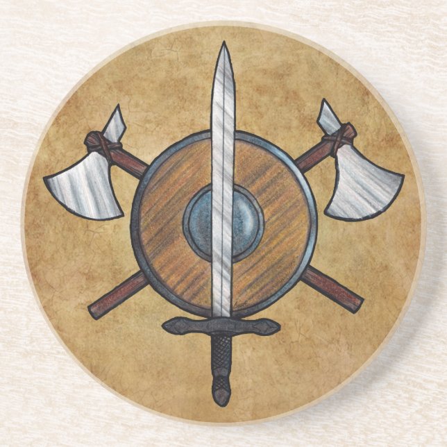 Medieval Arms Drink Coaster (Front)