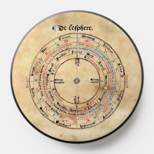 Medieval Astronomy Astrology Alchemy Manuscript PopSocket