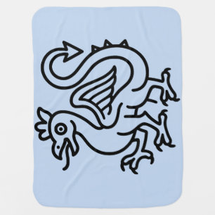Medieval Basilisk Sigil Fantasy Heraldry Mythical Baby Blanket