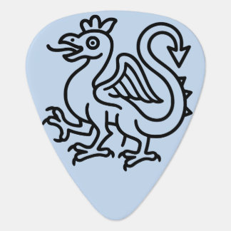 Medieval Basilisk Sigil Fantasy Heraldry Mythical Guitar Pick