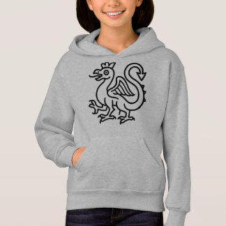 Medieval Basilisk Sigil Fantasy Heraldry Mythical Hoodie