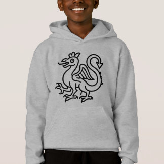 Medieval Basilisk Sigil Fantasy Heraldry Mythical Hoodie