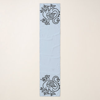 Medieval Basilisk Sigil Fantasy Heraldry Mythical Scarf