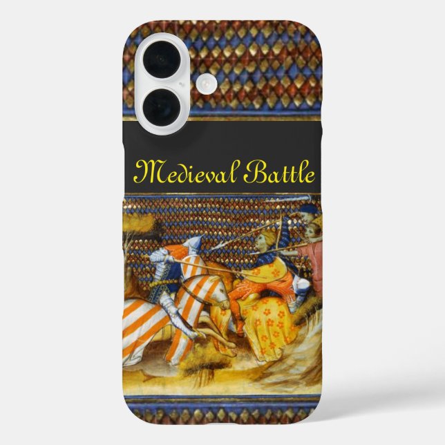 MEDIEVAL BATTLE, FIGHTING KNIGHTS HORSEBACK Case-Mate iPhone CASE (Back)