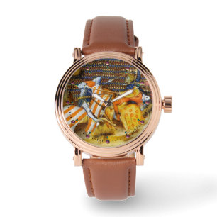 MEDIEVAL BATTLE, FIGHTING KNIGHTS HORSEBACK WATCH