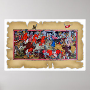 Medieval battle poster
