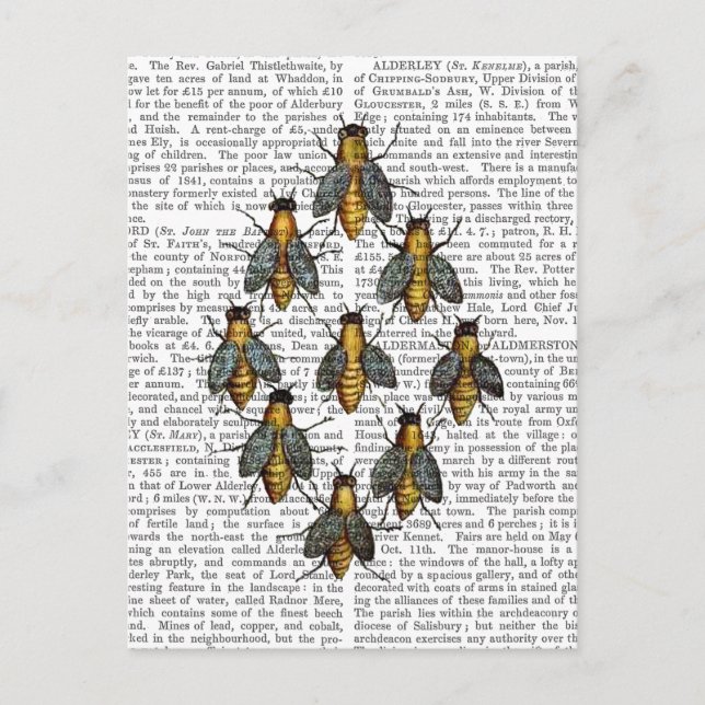 Medieval Bees 2 Postcard (Front)
