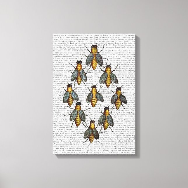 Medieval Bees Canvas Print (Front)