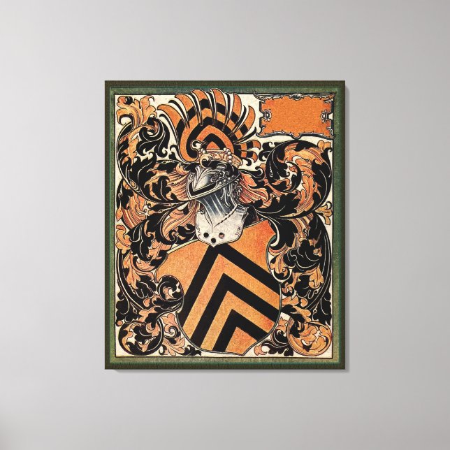 Medieval Belgian Coat of Arms Canvas Print (Front)